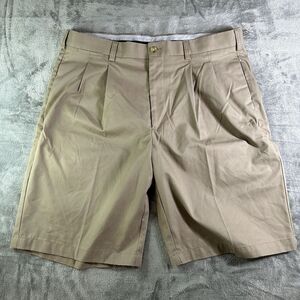 Callaway‎ Golf Shorts C-Tech Pleated Chino Style Men's Size 36 Light Brown